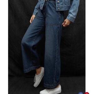 Gap Workforce collection Sky Highrise wide jeans size 28